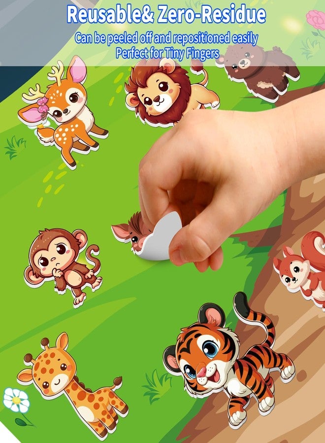 Kalysky 6 Set Reusable Sticker Books for Toddlers 2-4,1-3, Kids 3D Puffy Stickers (Dinosaurs, Forest, Town, Pets, Construction, Insects), Sticker Activity Books - Image 3