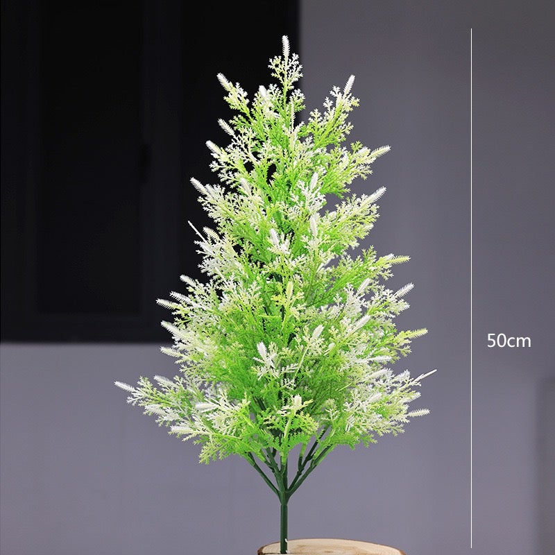 Plant Pine And Cypress Floor-Standing Potted Plant Ornaments Indoor Living Room Shopping Mall Fake Leaves Bionic Green Planting Christmas Pine - Image 1