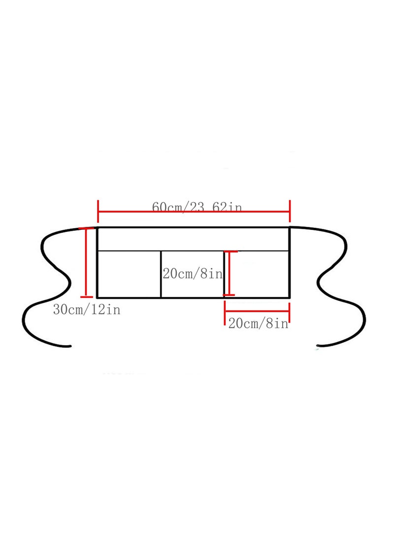 مريلة نصف قصيرة للنادلة النادلة مع 3 جيوب للطاهي النادل الخباز الحرفي (60 × 30 سم) - Image 2