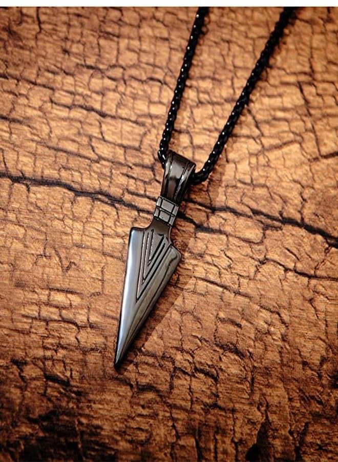 VIEN® Poseidon Trident Pendant Stainless Steel Ancient Greece Amulet Black Necklace for Men Gift for Sailor (2PC Combo) - Image 4