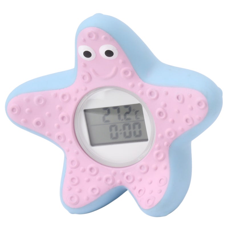 Baby Water Thermometer Starfish Clock Timing 3 Color Light Floating Water Thermometer for Home Bathroom - Image 4