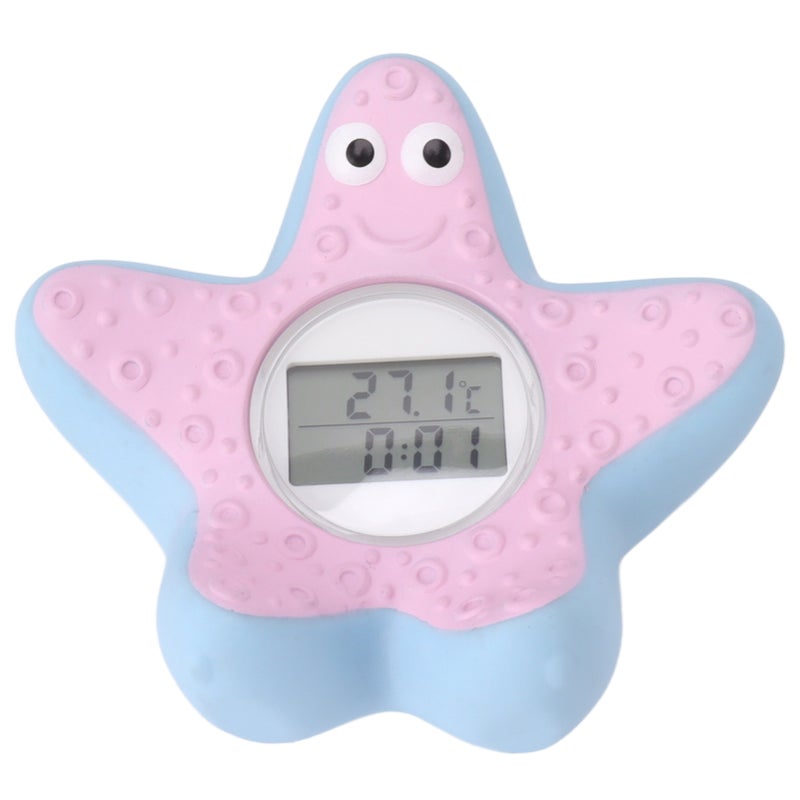 Baby Water Thermometer Starfish Clock Timing 3 Color Light Floating Water Thermometer for Home Bathroom - Image 3
