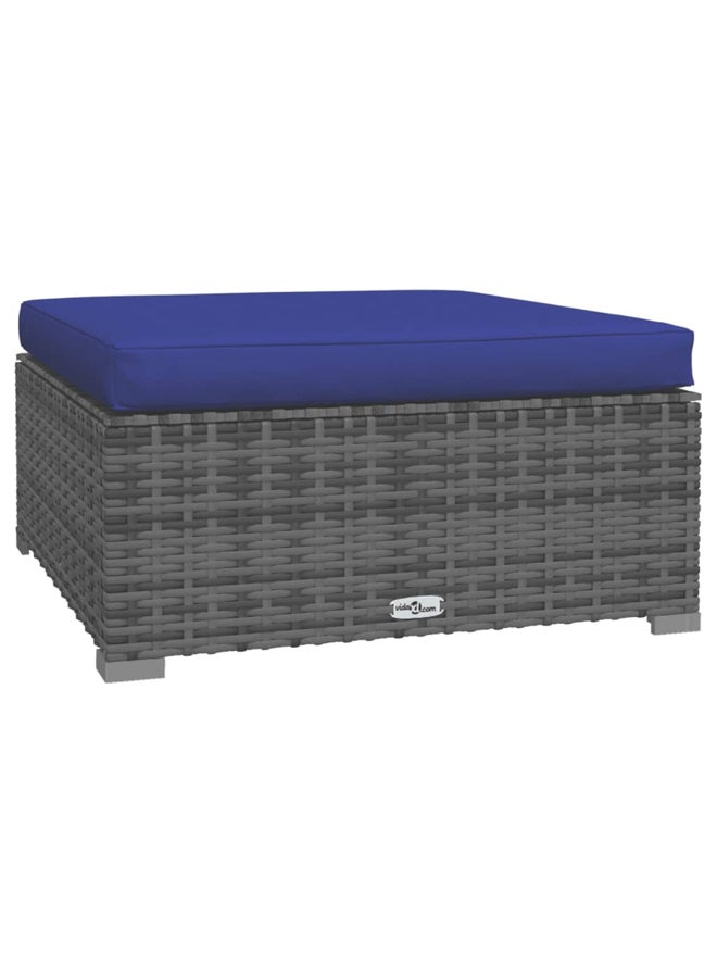 vidaxl 5 Piece Garden Lounge Set with Cushions Poly Rattan Grey 3101630 - Image 3