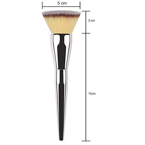 Daubigny Flat Top Foundation Brush,Daubigny Large Powder Brush Premium Durable Kabuki Makeup Brush Perfect For Blending Liquid,Cream and Flawless Powder,Buffing, Blending,Concealer - Image 2