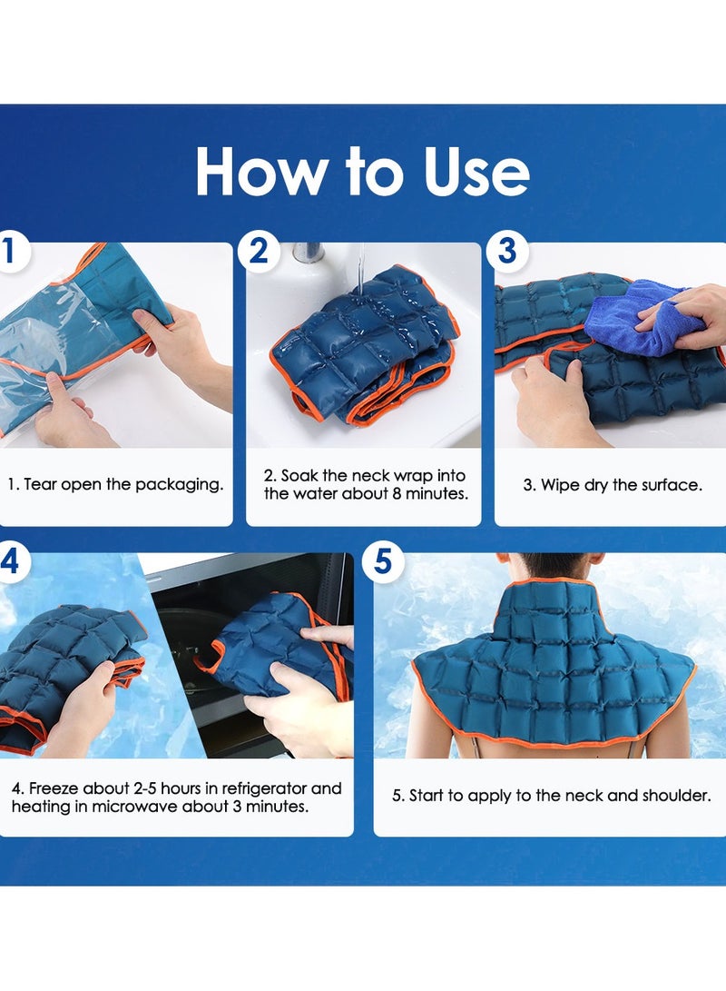 general Shoulder and back fatigue relief ice pack multi-compartment self-absorbing water ice pack suitable for hot and cold compress portable - Image 5