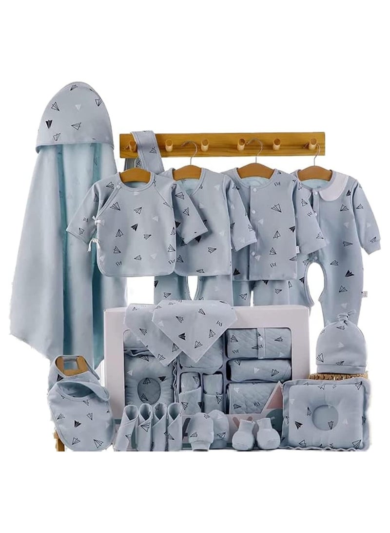 Baby Newborn Essentials Layette Gift Set with Box 22 Piece Baby Girl Boys  Gifts Premium Cotton Baby Clothes  Accessories Set Fits Newborn Baby Suit Set Cuddle Strap Bib Gloves Saliva Towel Pillow - Image 1