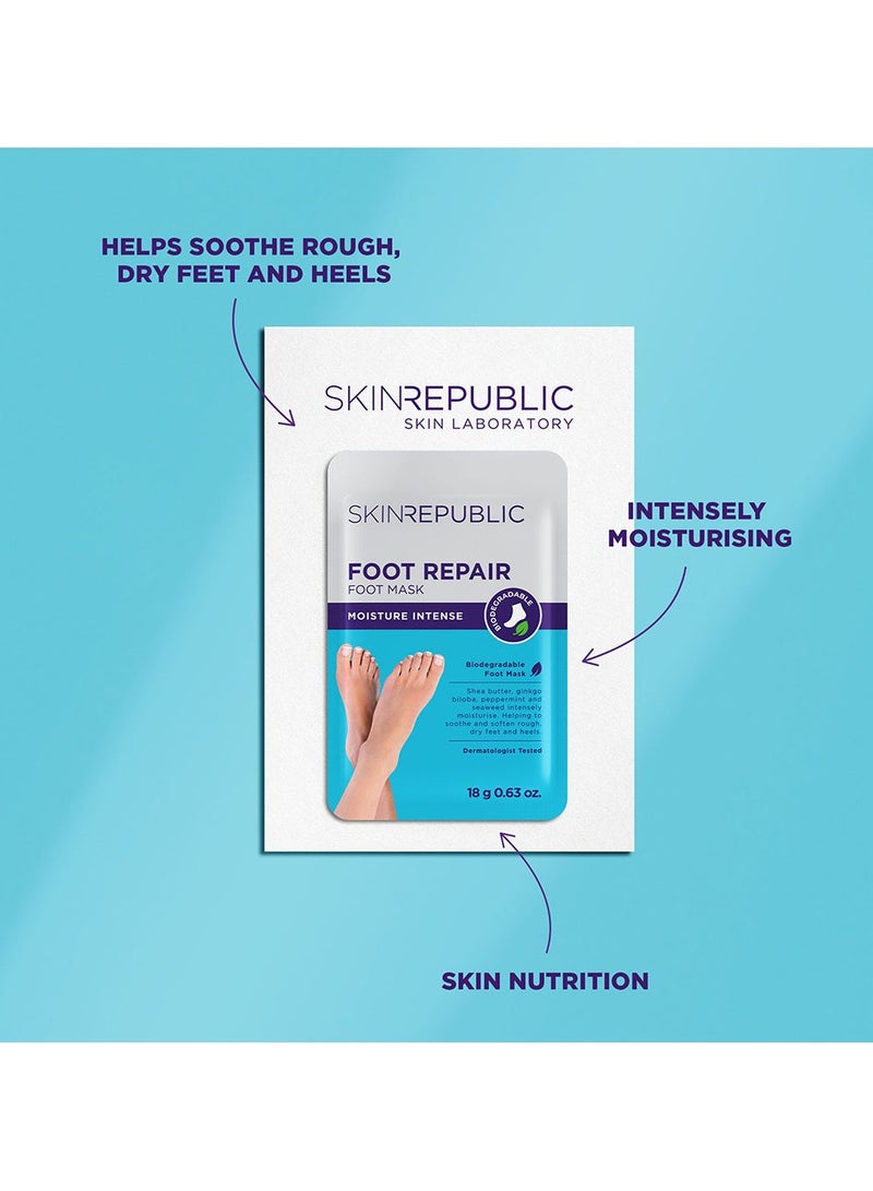 سكين ريبابلك ماسك ترميم القدمين ترطيب فوري مكثف، يغذي وينعم القدم الجافة والكعب المتشقق (زوج جراب) – 18غ - Image 3