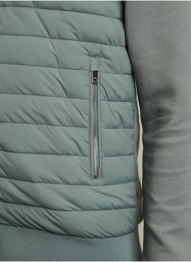 REISS Ls Interlock Quilted Funnel Hybrid