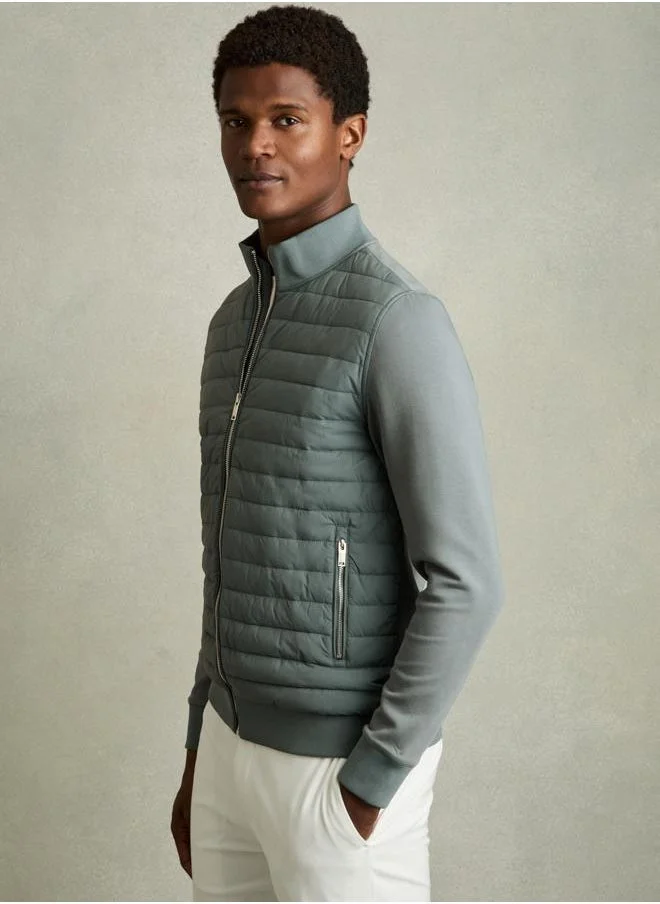 REISS Ls Interlock Quilted Funnel Hybrid