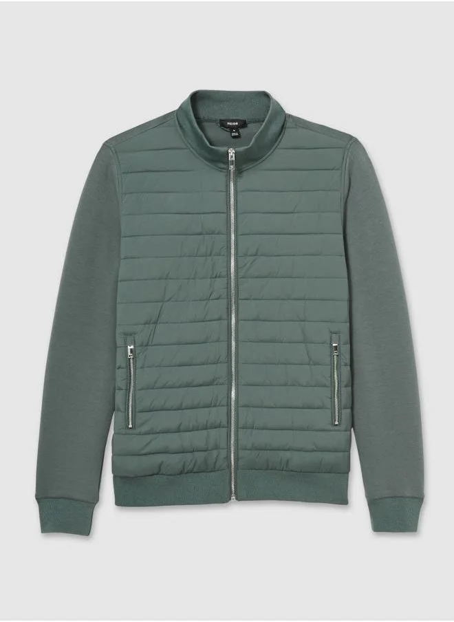 REISS Ls Interlock Quilted Funnel Hybrid