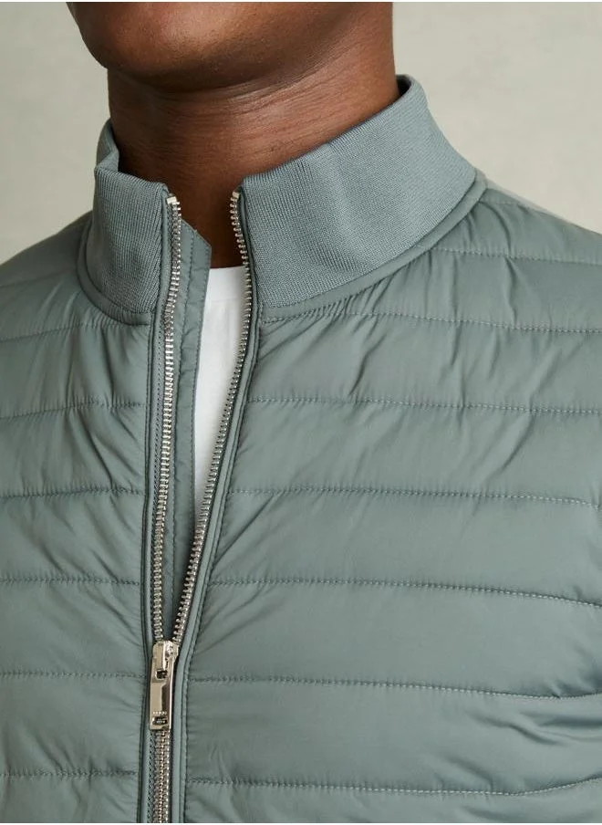 REISS Ls Interlock Quilted Funnel Hybrid