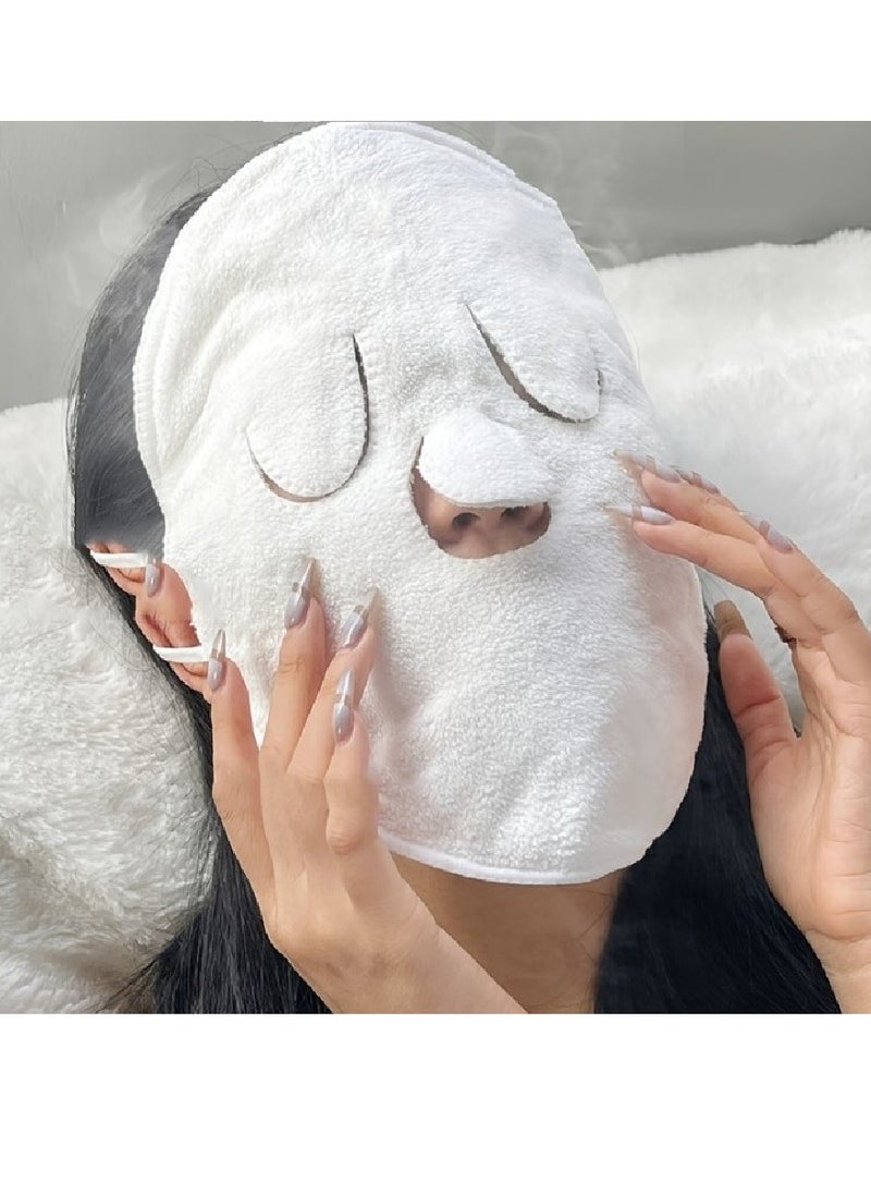 Generic 2 pcs Hot Compress Face Towel Masks, Reusable Facial Steamer Towel For Hot Cold Skin Care, Moisturizing Face Steamer, Beauty Facial Towel For Home And Beauty Salon  - Image 1