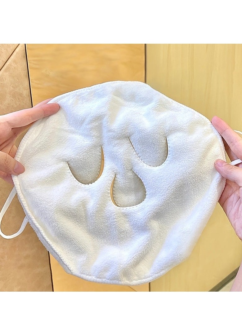Generic 2 pcs Hot Compress Face Towel Masks, Reusable Facial Steamer Towel For Hot Cold Skin Care, Moisturizing Face Steamer, Beauty Facial Towel For Home And Beauty Salon  - Image 2