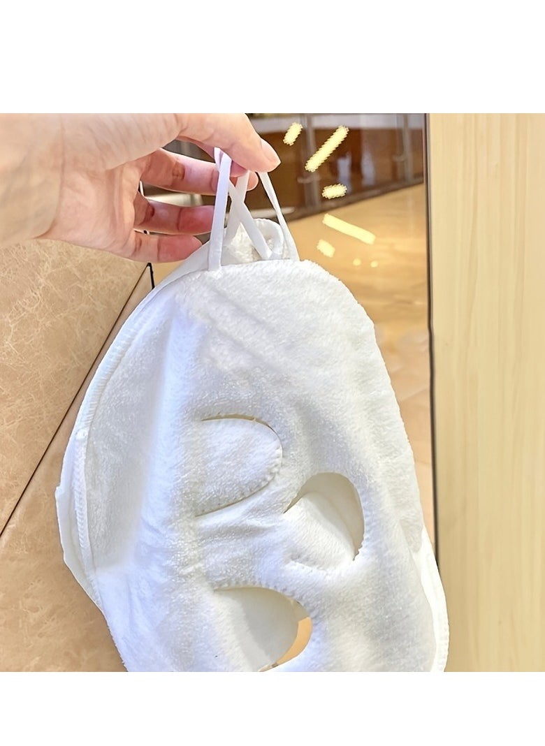 Generic 2 pcs Hot Compress Face Towel Masks, Reusable Facial Steamer Towel For Hot Cold Skin Care, Moisturizing Face Steamer, Beauty Facial Towel For Home And Beauty Salon  - Image 5