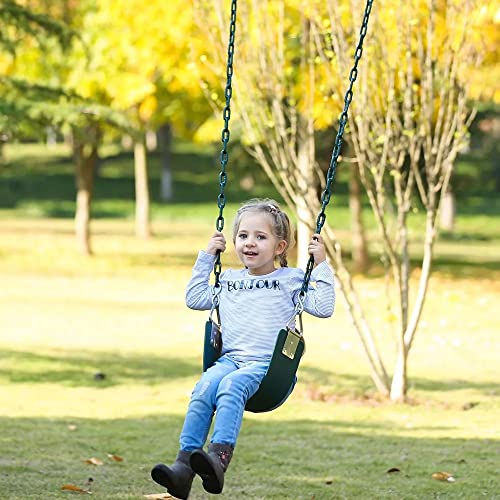 REZNOR Heavy Duty Flexible Swing Seat with Metal Triangle Ring, 2 Meter Anti-Rust Chain Set for Kids & Adults, Playground, Jungle & Gym, Red - Image 2