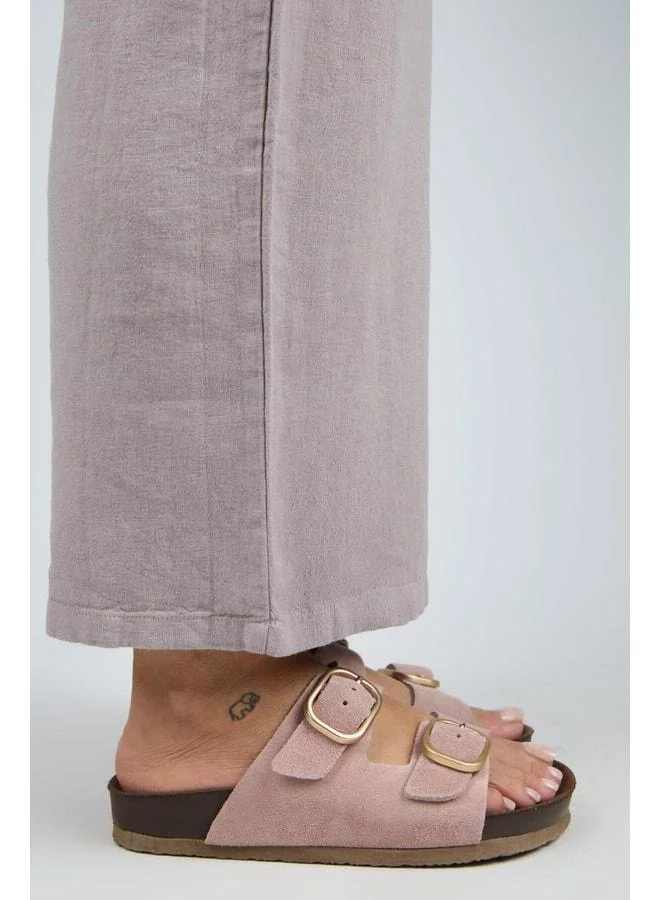 Manijero  Jazmin Women's Genuine Leather Double Buckle Powder Slippers. for Women | Best Price UAE