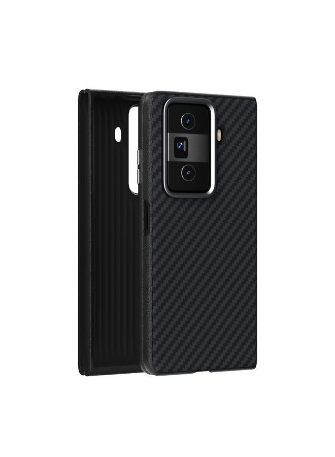 اس-توب جراب لهاتف Honor Magic Vs3 ABEEL C من ألياف الكربون، جراب هاتف MagSafe 6D Micro Relief - Image 1