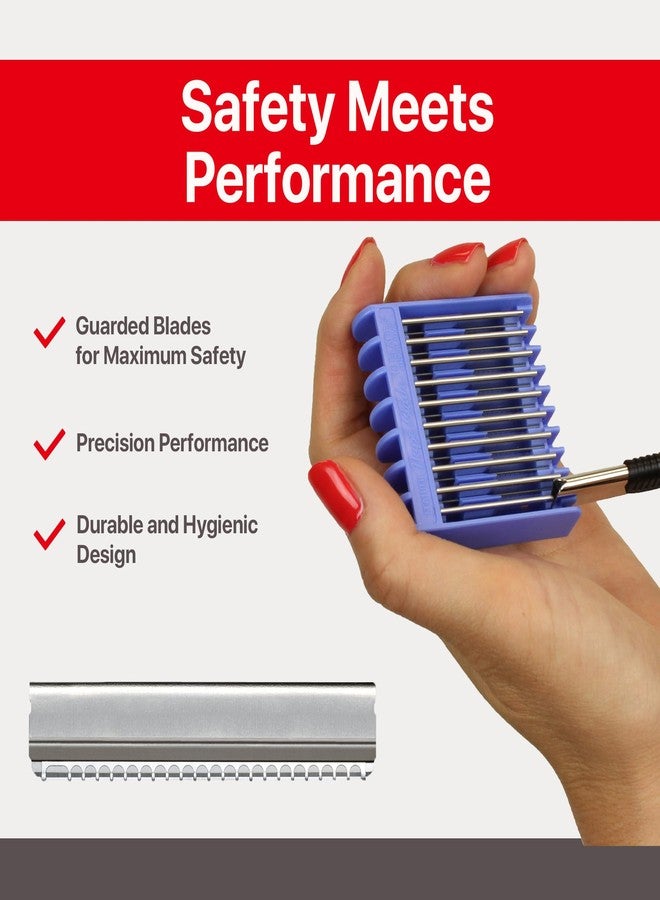 فيذر شفرات فيذر - شفرات بديلة ذات حافة واحدة محمية - تناسب ماكينة حلاقة فيذر للرقبة والجسم - أداة احترافية لتخفيف الشعر، وتحديد الطبقات، والتصفيف الدقيق، وإزالة شعر الجسم - صنع في اليابان - 3 عبوات - Image 3