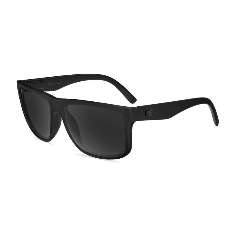 Knockaround Torrey Pines Polarized Sunglasses for Men & Women - Impact Resistant Lenses & Full UV400 Protection, Matte Black Frames/Black Lenses - Image 1