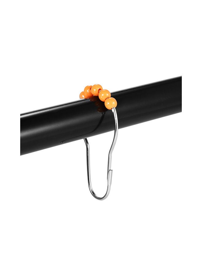 NIBEMINENT 12-Piece Shower Curtain Ring Set Orange 0.085kg - Image 4