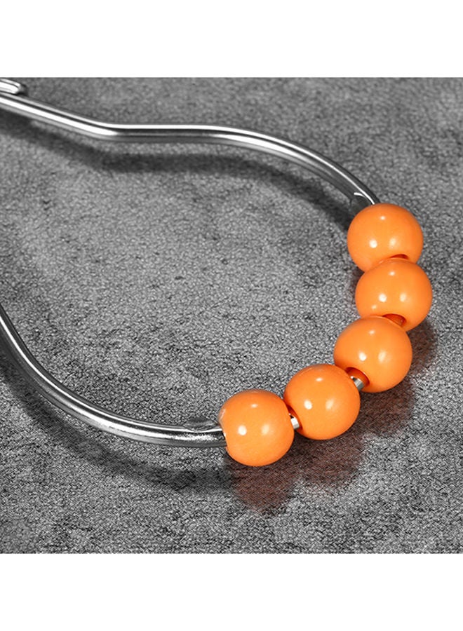 NIBEMINENT 12-Piece Shower Curtain Ring Set Orange 0.085kg - Image 5