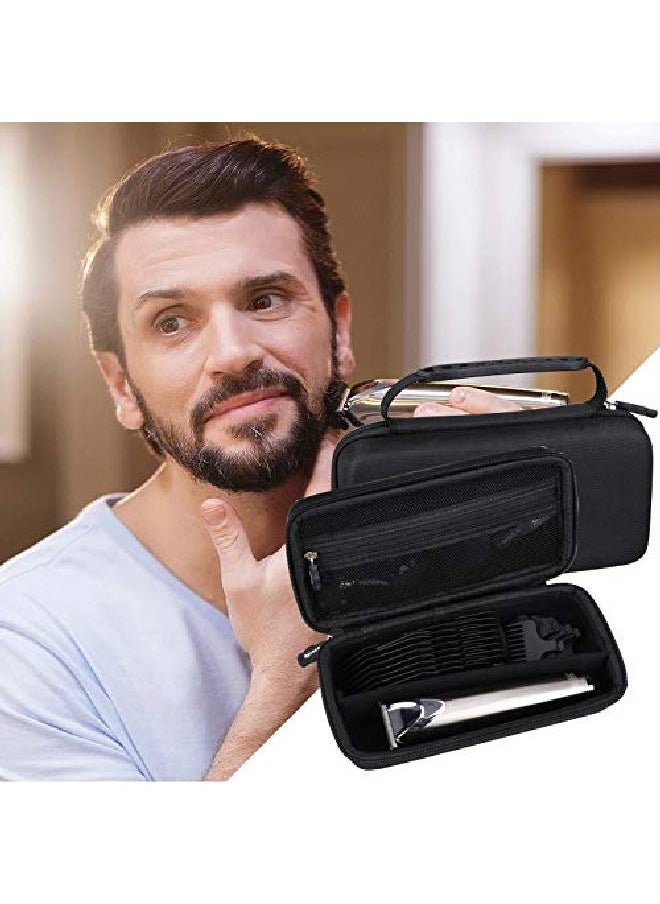 Aproca - Hard Travel Storage Casefor Wahl Clipper Stainless Steel Lithium Ion Plus Beard Trimmer Hair Clippers Shavers 9818 / Braun Mgk3060 Men'S Beard Trimmer (Black) - Image 1