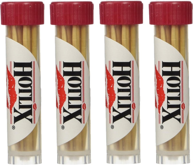 Hotlix Cinnamon Toothpicks - 4 Tubes of Flavorful Sticks - Image 1