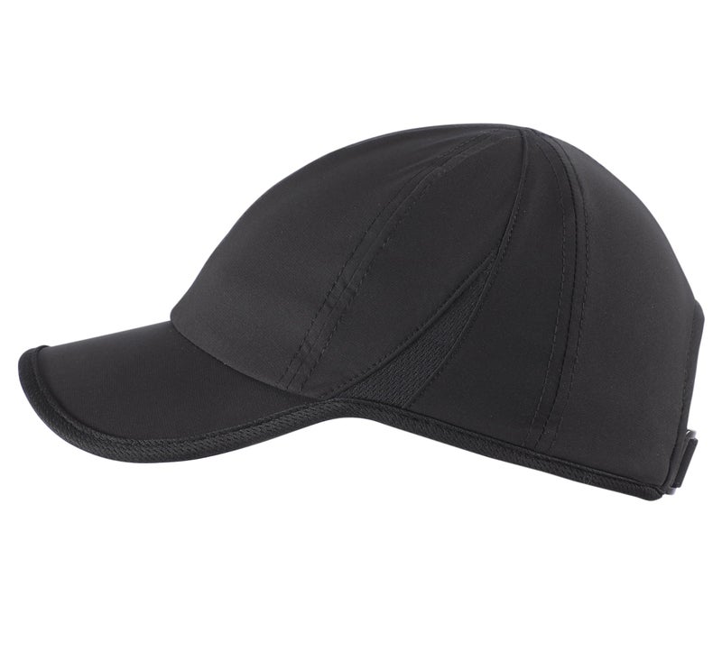 Connectyle Men's Performance Baseball Cap for Running & Golf UV Sun Protection Quick Dry Fit Hat Adjustable Sport Cap Black - Image 2