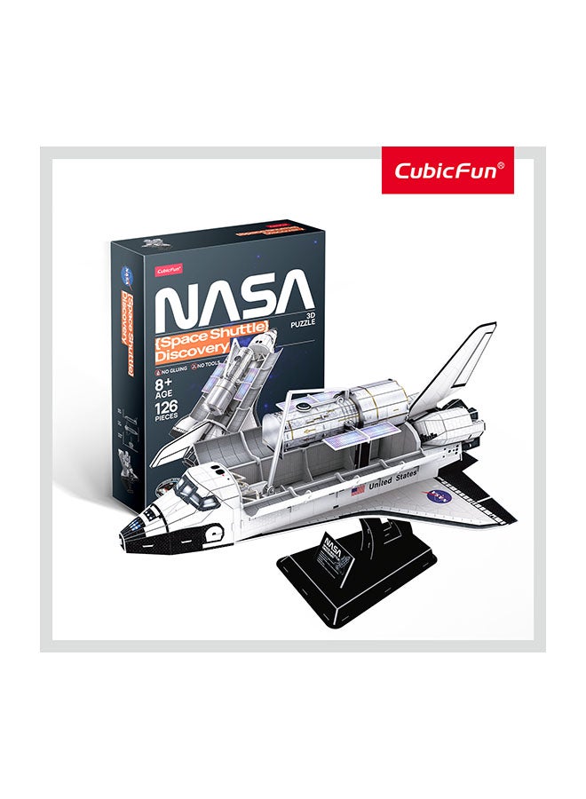 CubicFun NASA Series Space Shuttle Discovery Papercraft Model Craft No Glue Assembly 3D Puzzle for Adults Children Building Time 3 Hours 126 pieces (DS1057h) - Image 2