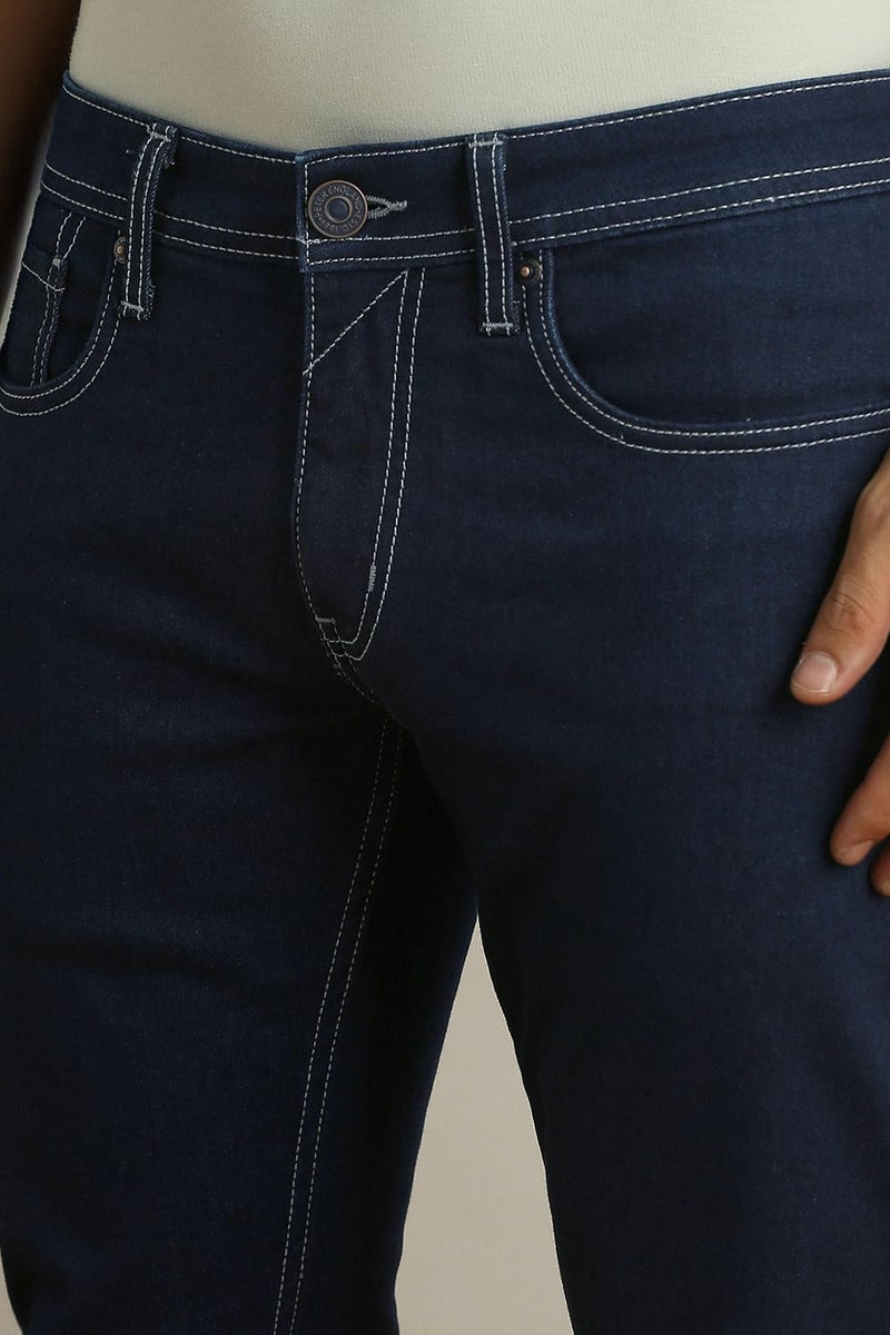 Peter England Men Navy Dark Wash Jeans - Image 5