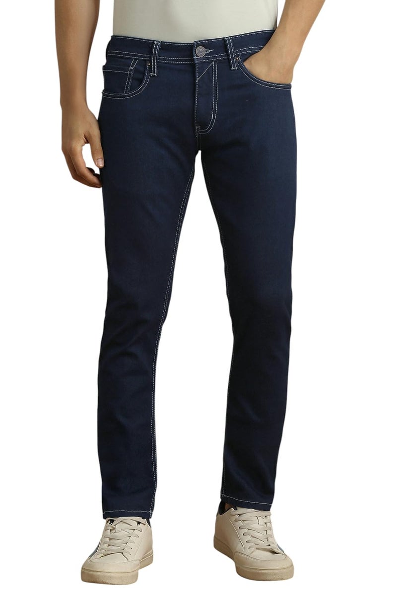 Peter England Men Navy Dark Wash Jeans - Image 1