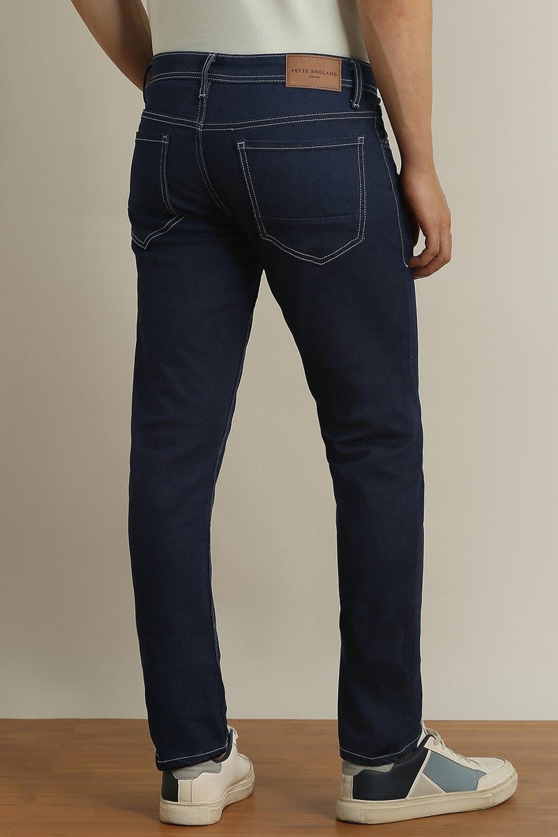 Peter England Men Navy Dark Wash Jeans - Image 4