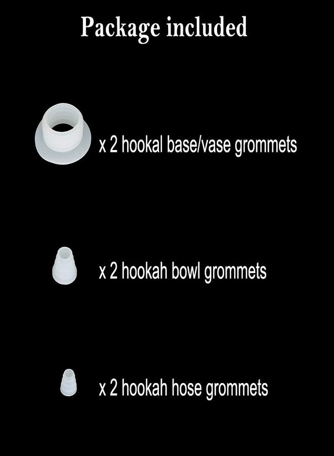 Bandelt 6 pcs Hookah Grommets Set Silicone Rubber Hookah Hose/Bowl/Base Grommets for Shisha Hookah Water Pipe Sheesha Chicha Narguile Accessories - Image 4