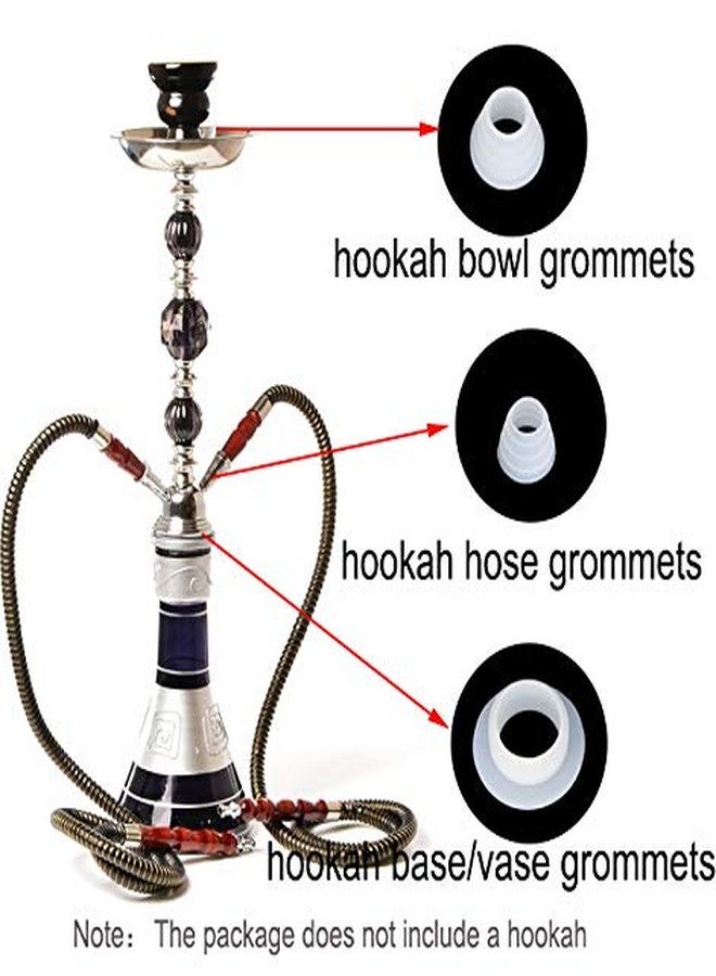 Bandelt 6 pcs Hookah Grommets Set Silicone Rubber Hookah Hose/Bowl/Base Grommets for Shisha Hookah Water Pipe Sheesha Chicha Narguile Accessories - Image 3
