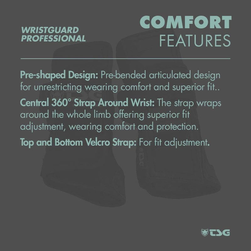TSG Professional Wristguard, Ergonomic Splint, Palm, Wrist Support, Hardshell, Snowboarding, Skiing, Downhill, Skateboarding, Swiss Design, Black - Image 4