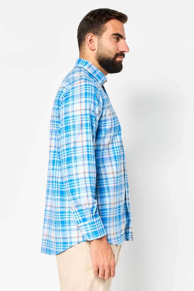 Thomas Pink Men Classic Fit Plaid Long Sleeve Dress Shirt, Multicolor - Image 2
