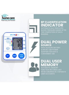 BPL Medical Technologies BPL Medical Technologies BPL 120/80 B18 Digital Blood Pressure Monitor with USB Compatibility Automatic  - Image 2