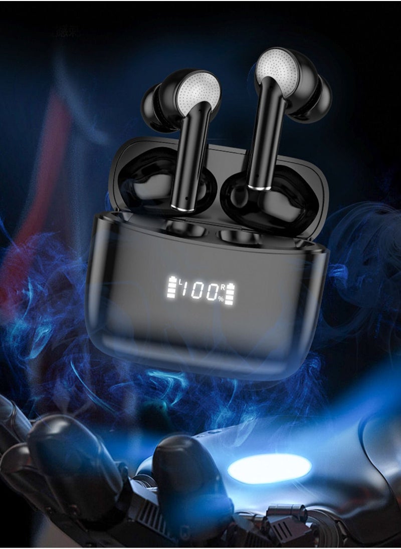 Youque Wireless Bluetooth 5.3 Earbuds Headphones Stereo TWS In-Ear Earpieces Earphones Noise Cancelling for IOS and Android Black  - Image 4