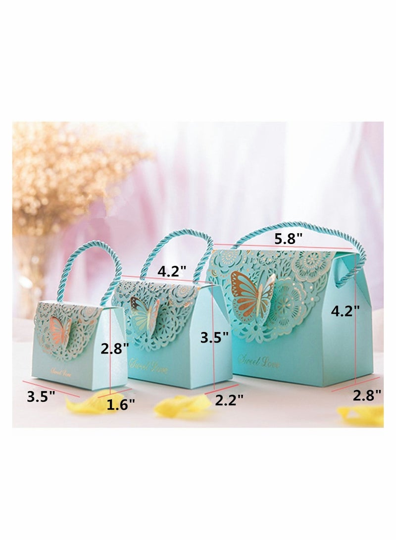 Zikra Wedding Favor Boxes, 18 Pcs Flower Laser Cut Party Favors Bags Baby Shower Candy Gift Box Set Butterfly Event Decorations - Image 5
