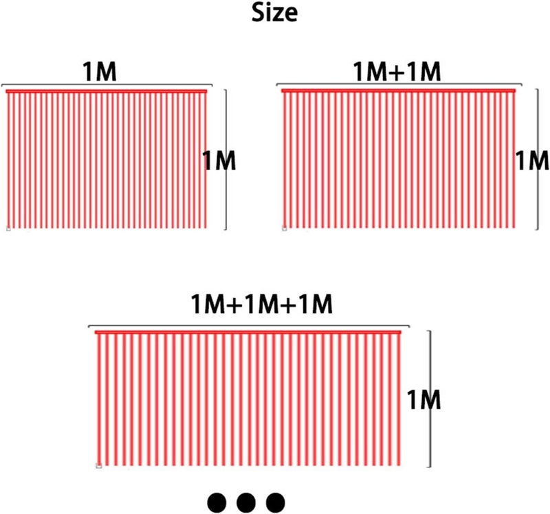 Table Skirt Metallic Foil Fringe Table Skirt Tinsel Table Skirts For Wedding Decoration Shower Rectangle Tables(Rose red,1X3Meters) - Image 2