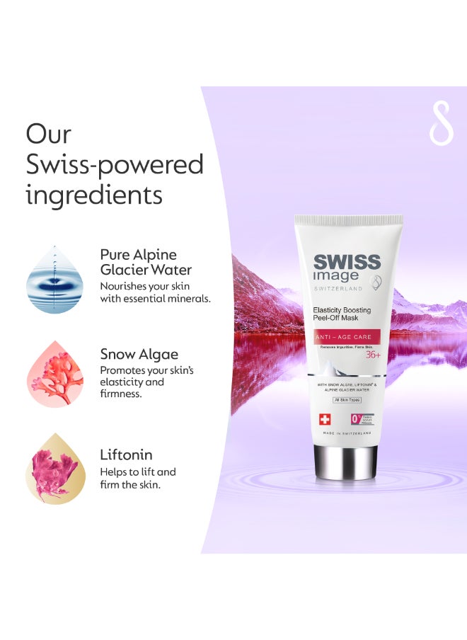 SWISS image - Anti-age Elasticity Boosting Peel-off Mask 75ml Removes Dead Skin And Dirt Boosts Collagen Reduces Dullness and Improves sagging skin naturally All skin types |For Men and Women - Image 1