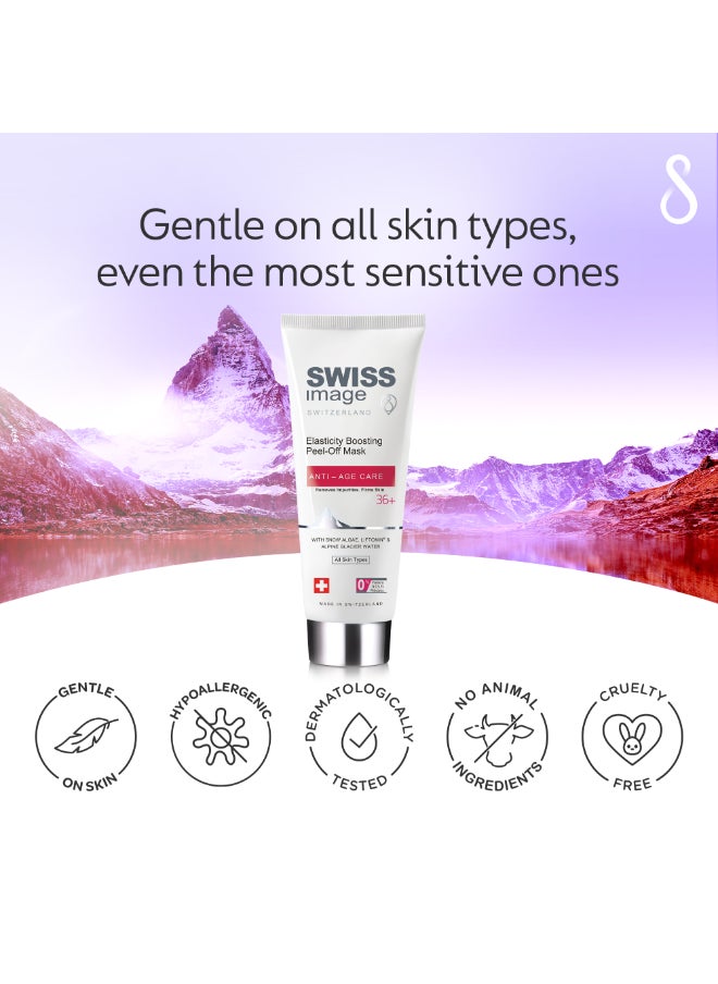 SWISS image - Anti-age Elasticity Boosting Peel-off Mask 75ml Removes Dead Skin And Dirt Boosts Collagen Reduces Dullness and Improves sagging skin naturally All skin types |For Men and Women - Image 1