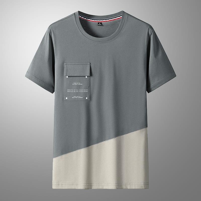 High Quality Men's Short-sleeved T-shirt Summer New Men's Casual Loose Large Size Cotton T-shirt Fashionable Wear Men's Non-ironing T-shirt - Image 2