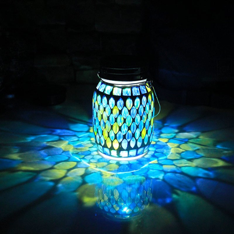 GUANFU Mosaic Lights Solar Outdoor Hanging Lanterns, Garden Decor Christmas Gifts for Women Mom Grandma Halloween Decor Lights, Outdoor Waterproof Lights, Garden,Patio,Pathway & Yard DÃ©cor - Image 1