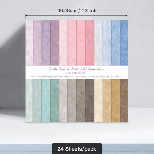 WLXTREE Scrapbook Paper Pack ,12x12 inch Colorful Specialty Double-Sided Patterned Decorative Craft Paper for DIY Background Card Making Photo Album - Image 4