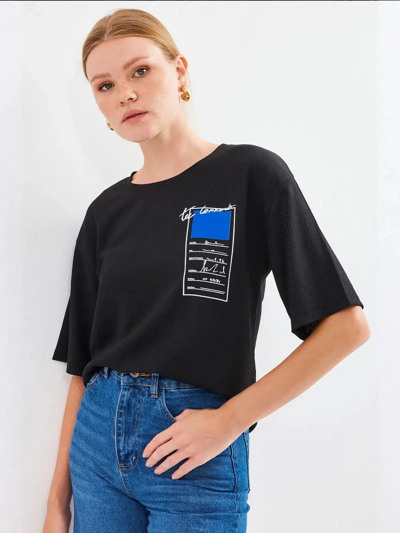 BIG DART BDART Printed Crew Neck Short Sleeve T-Shirt