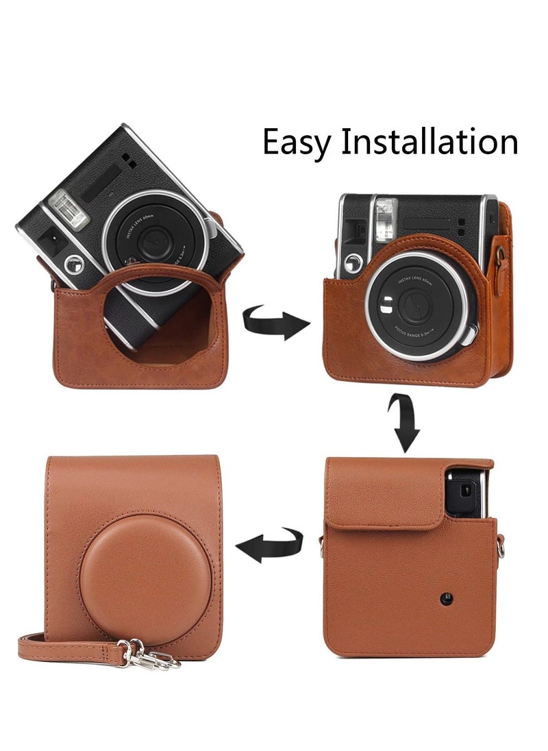 Camera Case for Mini 40， Instant Camera Protective Case Compatible with Instax Mini 40 Instant Film Camera (Black) - Image 3