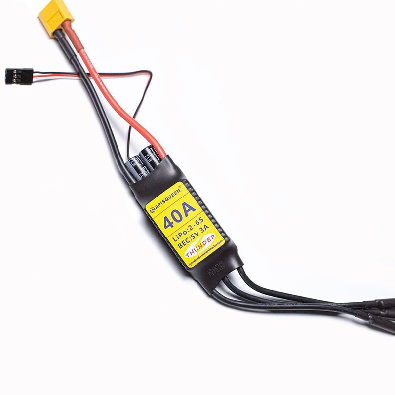 ApisQueen 40A ESC 26S LiPo Brushless Electric Speed Controller with BEC XT60 40mm Plug for RC Drone Airplane Model - Image 2