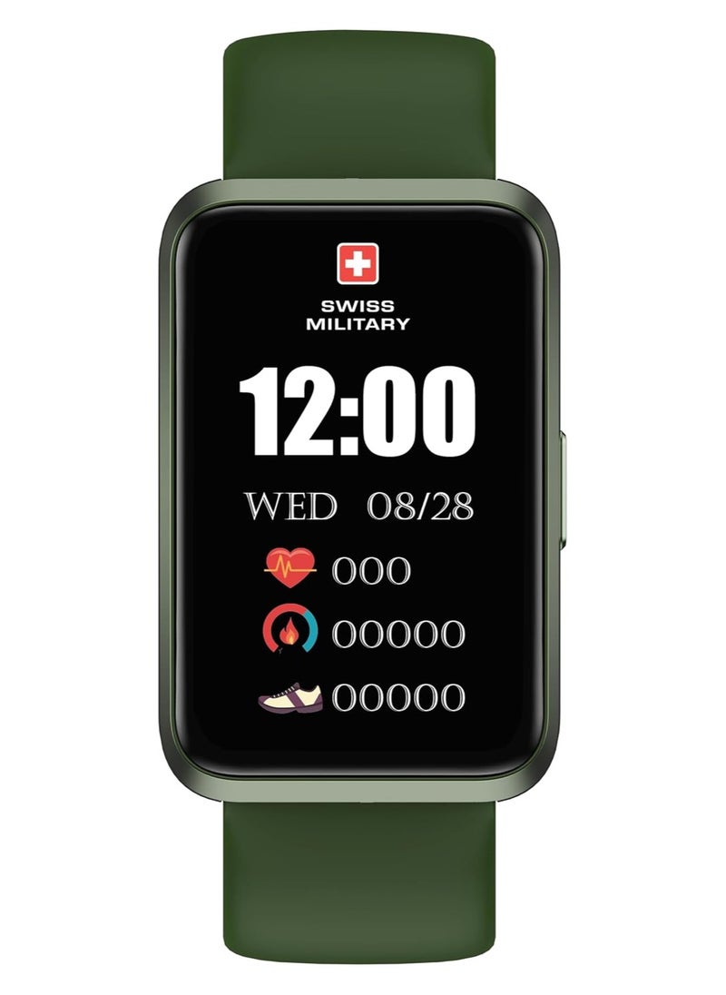 SWISS MILITARY Swiss Military Rhine 2 Band, 1.57 " Display, 7 Days Battery Life, English and Arabic, Workout Detection, Receives and Makes Calls, Waterproof, Heart Rate Monitoring  - Image 1
