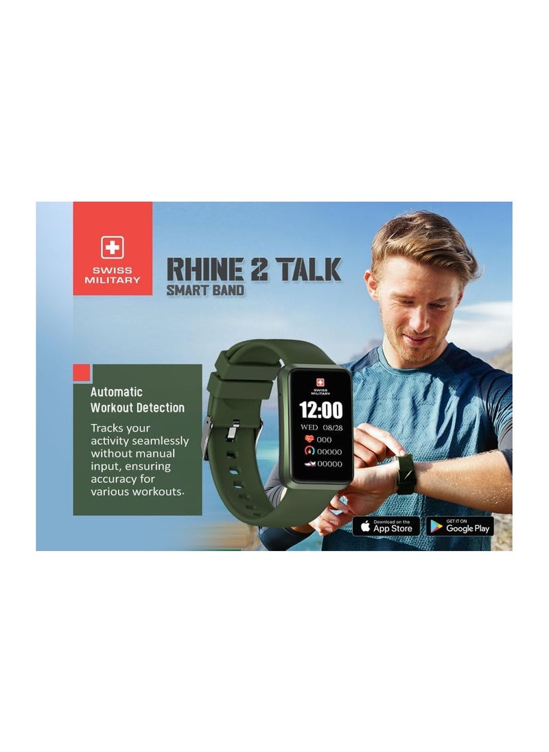 SWISS MILITARY Swiss Military Rhine 2 Band, 1.57 " Display, 7 Days Battery Life, English and Arabic, Workout Detection, Receives and Makes Calls, Waterproof, Heart Rate Monitoring  - Image 5